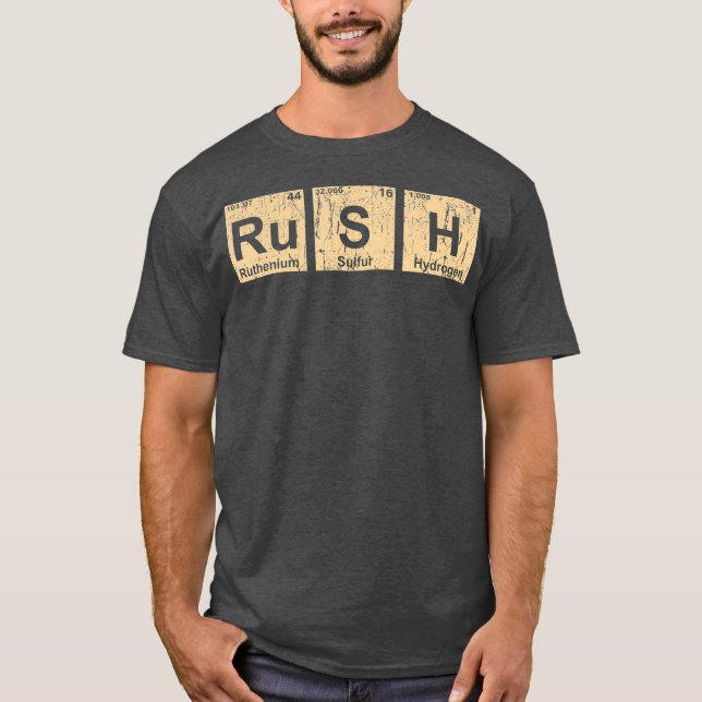 Rush RuSH Periodic Bord Inslag (3) T Shirt (Framsida)