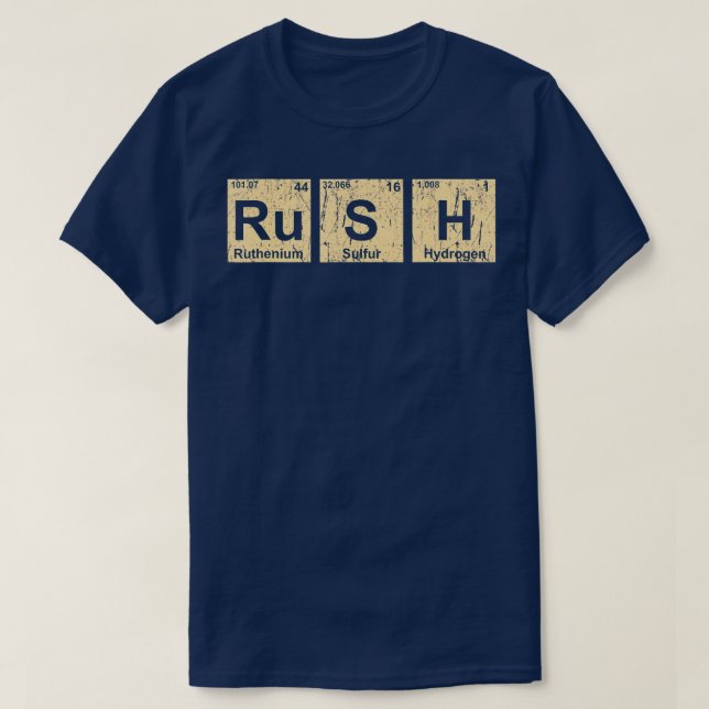 Rush (RuSH) Periodic Bord Inslag Shirt T Shirt (Design framsida)