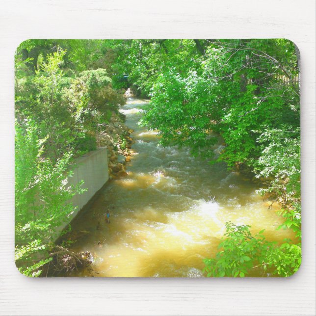 Rushing River under Träd Mousepad Musmatta (Framsidan)