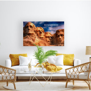 Rushmore Black Backe South Dakota USA Travel Poster