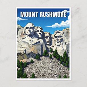 Rushmore National Monument Souvenir Vykort
