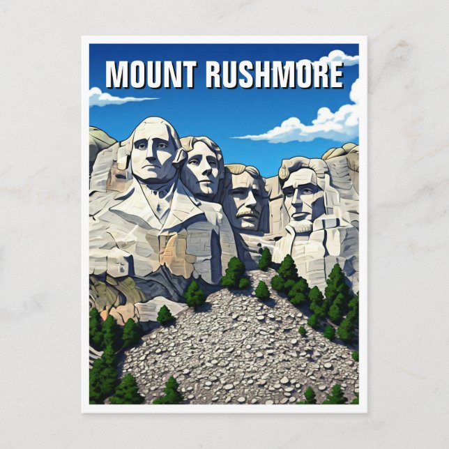 Rushmore National Monument Souvenir Vykort (Framsida)
