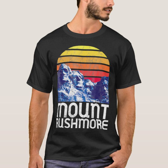 Rushmore Shirt Black Backe South Dakota Nati T Shirt (Framsida)