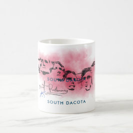 Rushmore South Dacota National Memorial Teckning C Kaffemugg
