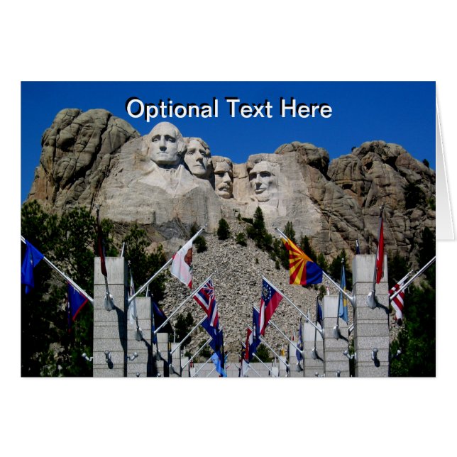 Rushmore South Dakota Flagga Souvenir OBS Kort (Framsidan Horizontal)