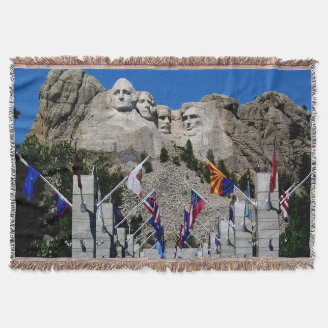 Rushmore South Dakota Souvenir Throw Blanket Filt (Framsidan)