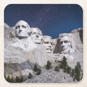 Rushmore Timelapse Himlar Underlägg Papper Kvadrat