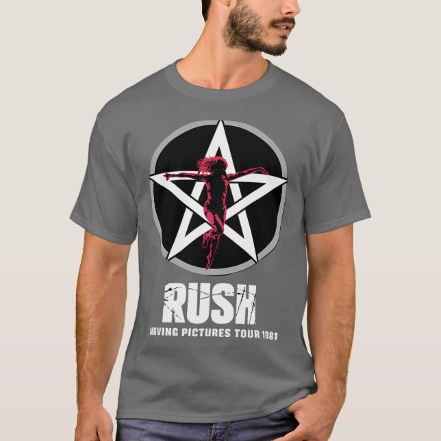 Rushs Rock 1981 Turné T Shirt (Framsida)