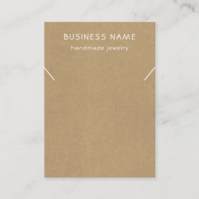 Rusic Kraft Necklace eller Bracelet Visning Card Visitkort (Framsida)