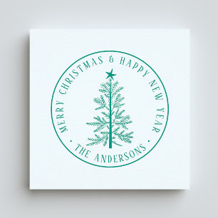 Rusitc Vinter God Jul & Gott Nytt År Stämpel