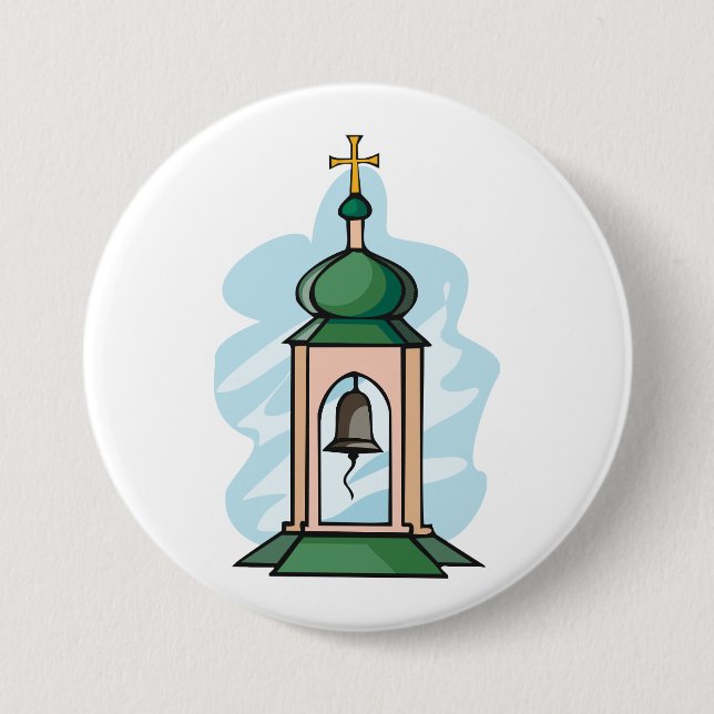 Rusk-ortodox kyrkklockstapel knapp (Framsida)