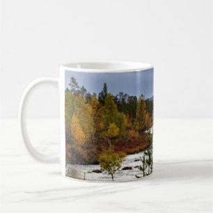 Ruska, färger i Finland, hösten Kaffemugg