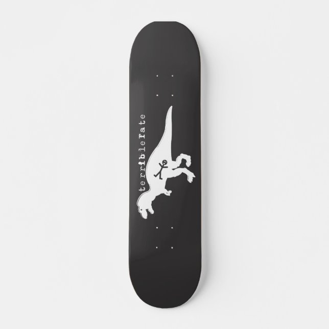 ruskigt öde dino skateboard bräda 19,5 cm (Framsida)