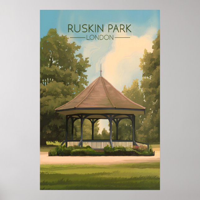 Ruskin Park London Resemålning Affisch (Framsidan)