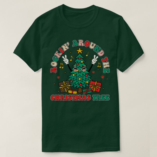 rusning runt julgran t shirt (Design framsida)