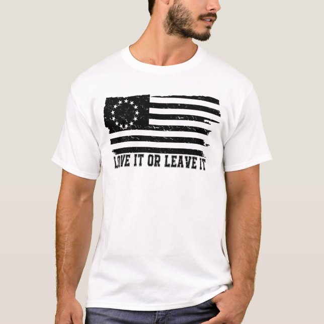 rusningstig baugh betsy tvärs över Flagga shirt T Shirt (Framsida)