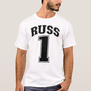 Russ 1 Jersey I Kärlek Russ Russ Älskare Jersey #1 T Shirt