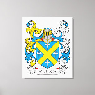 Russ Family Crest Canvastryck