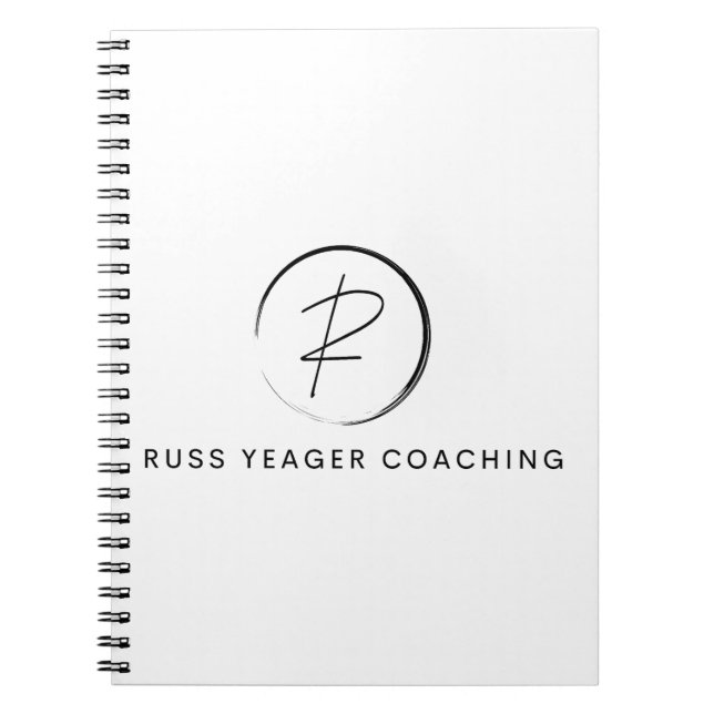 Russ Yeager Coaching Signaturlogotyp Anteckningsbok (Framsidan)