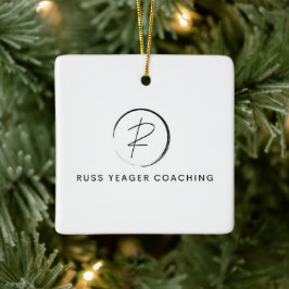 Russ Yeager Coaching Signaturlogotyp Julgransprydnad Keramik