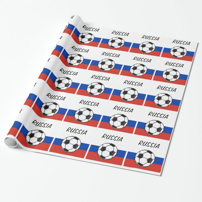Russa Flagga | Fotbollssketch Presentpapper (Utrullad)