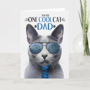 Russan Blue Cat Fars dag 1 Coola Katt Helgkort
