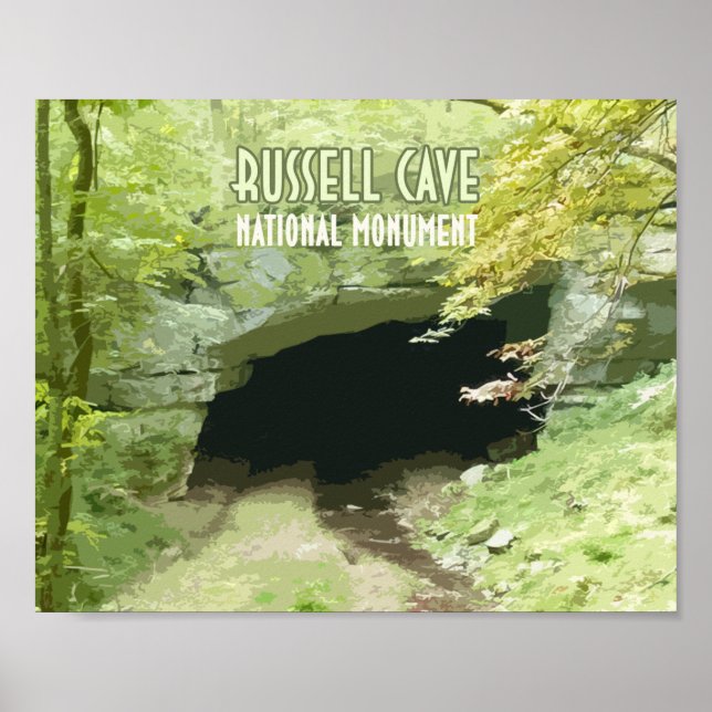 Russell Cave National Monument Alabama Poster (Framsidan)