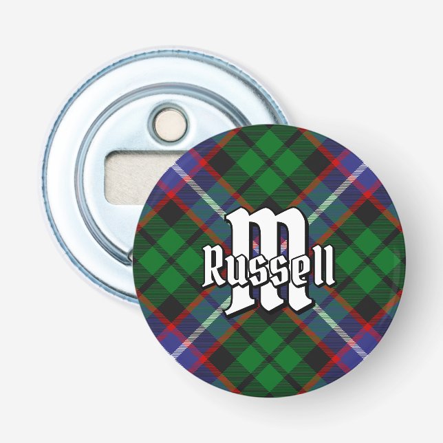 Russell Clan Tartan Flasköppnare (Framsidan)