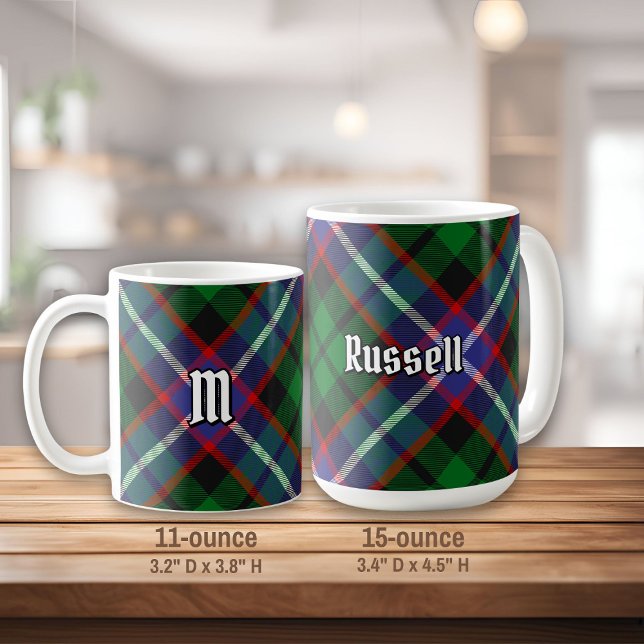 Russell Clan Tartan Kaffemugg (Skapare uppladdad)