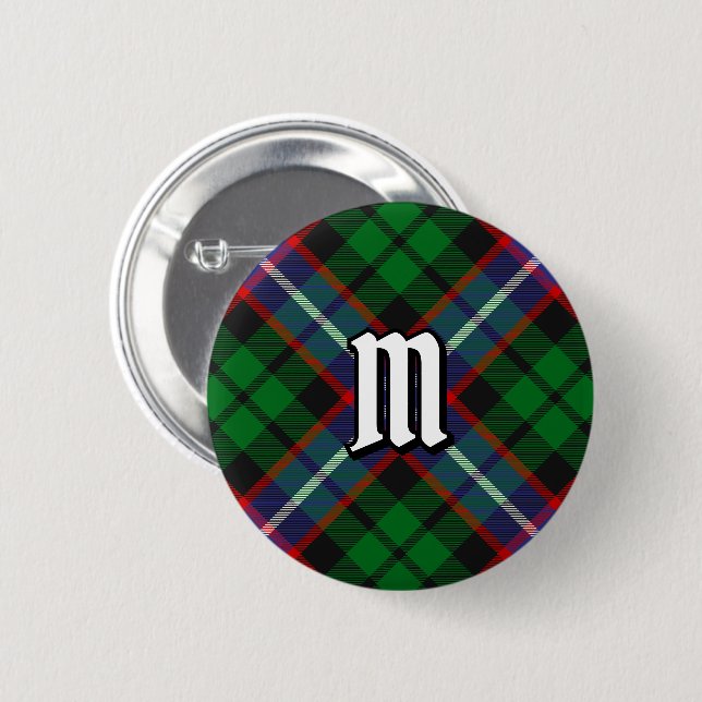 Russell Clan Tartan Knapp (Framsida & baksida)