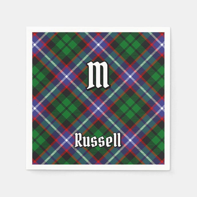 Russell Clan Tartan Pappersservett (Framsidan)