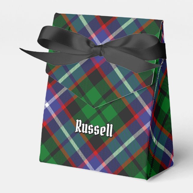 Russell Clan Tartan Presentaskar (Framsidan Sidan)