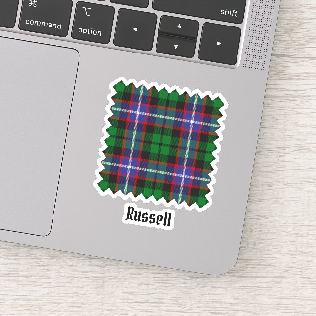 Russell Clanens Tartan Klistermärken (Detalj)