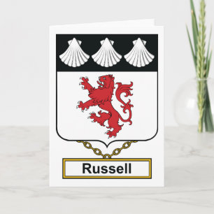 Russell familjvapensköld kort