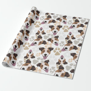 Russell för jack för mönsterhundtassar Terrier Presentpapper