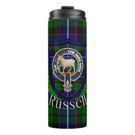 Russell Scottish Clan Tartan & Crest