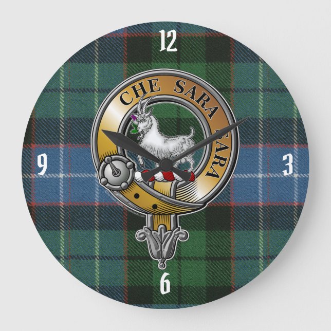 Russell Tartan & Badge Stor Klocka (Framsida)