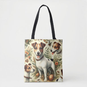 Russell Terrier för Cute Vintage Jack Tygkasse
