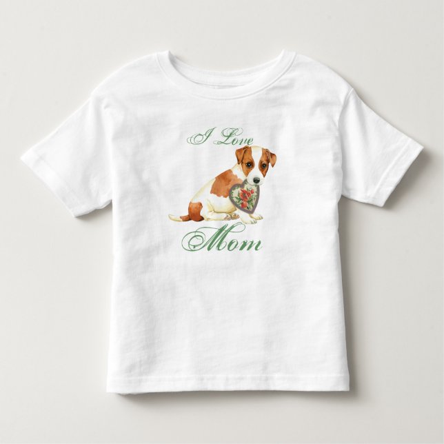 Russell Terrier Heart Mamma Tee (Framsida)