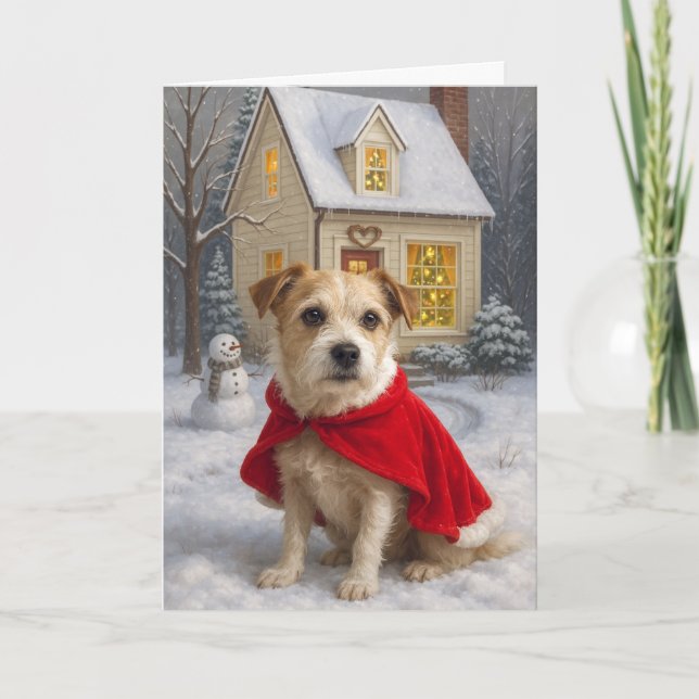 Russell Terrier Holiday Card Helgkort (Framsida)