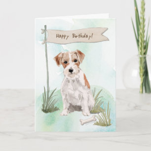 Russell Terrier-Jack under födelsedag Kort