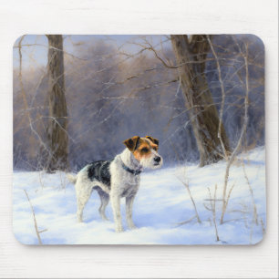 Russell Terrier Låt det snöa jul Musmatta
