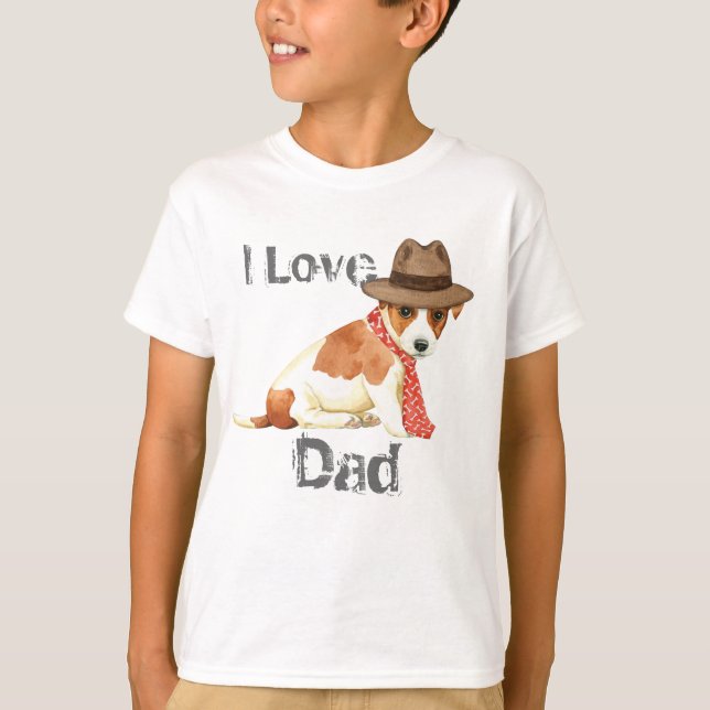 Russell Terrier Pappa T Shirt (Framsida)