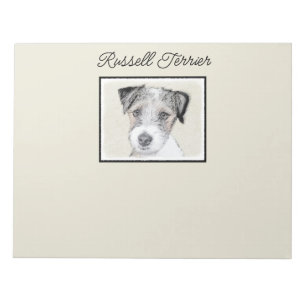 Russell Terrier Rough Painting - Original Hund Art Anteckningsblock