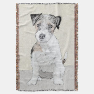 Russell Terrier Rough Painting - Original Hund Art Filt