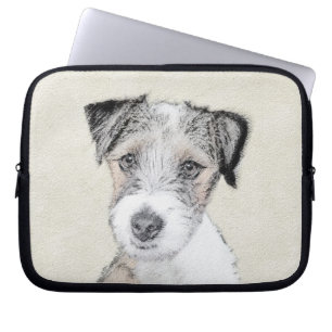 Russell Terrier Rough Painting - Original Hund Art Laptop Fodral