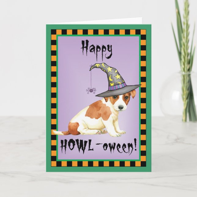 Russell Terrier Witch Card Kort (Framsida)