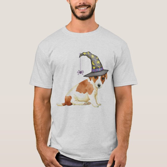 Russell Terrier Witch T-Shirt (Framsida)