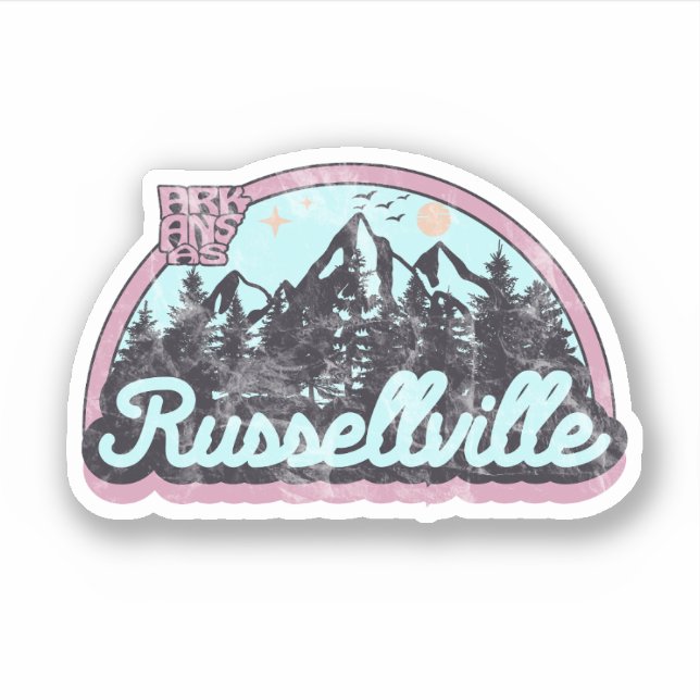 Russellville, Arkansas  Klistermärke Klistermärken (Framsida)