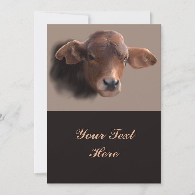 Russet Brown Cow Porträtt (Framsida)